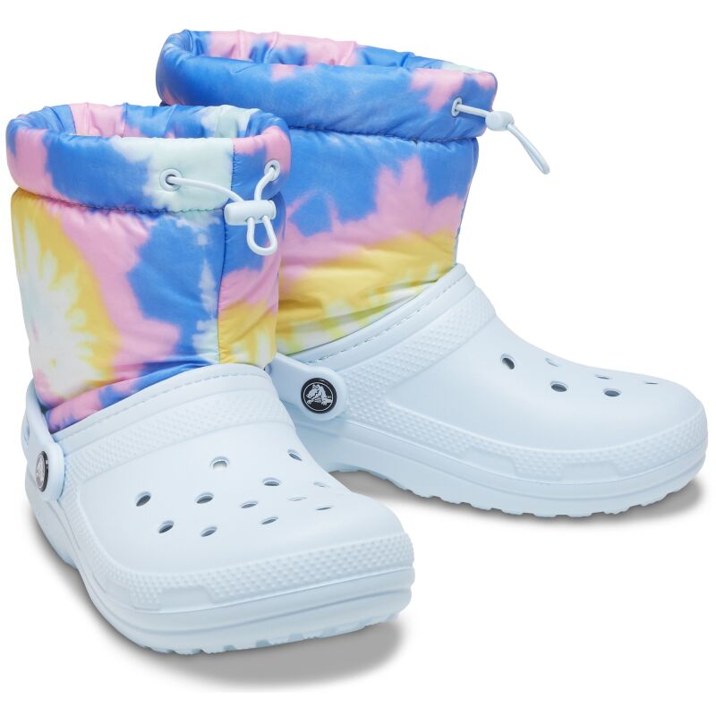 Crocs™ Classic Lined Neo Puff Tie Dye Boot Mineral Blue