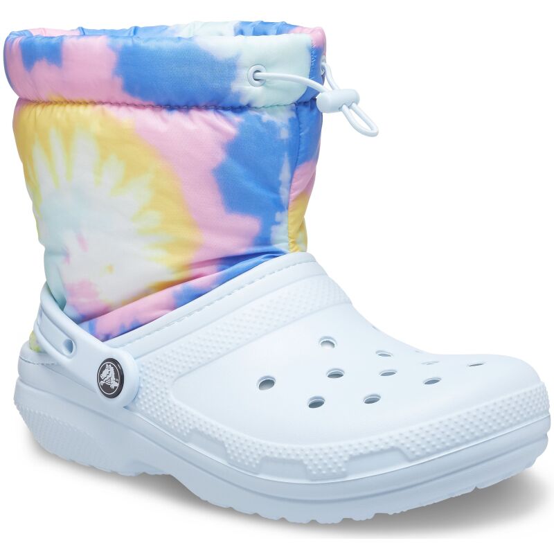 Crocs™ Classic Lined Neo Puff Tie Dye Boot Mineral Blue