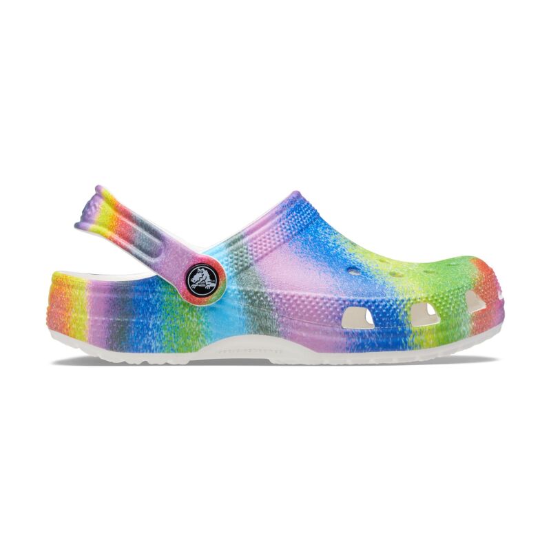Crocs™ Classic Spray Dye Clog Kid's White/Multi
