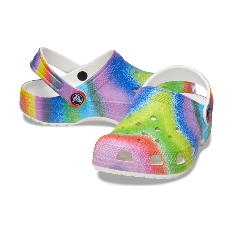Crocs™ Classic Spray Dye Clog Kid's White/Multi