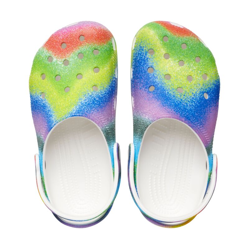 Crocs™ Classic Spray Dye Clog Kid's White/Multi