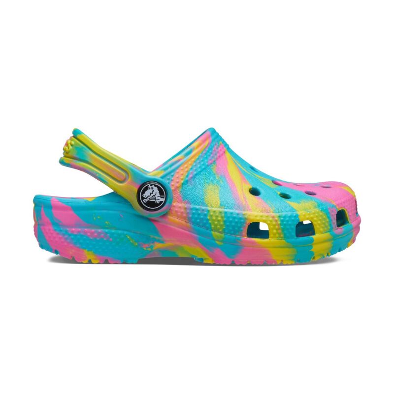 Crocs™ Classic Marbled Clog Kid's 206838 Digital Aqua/Multi