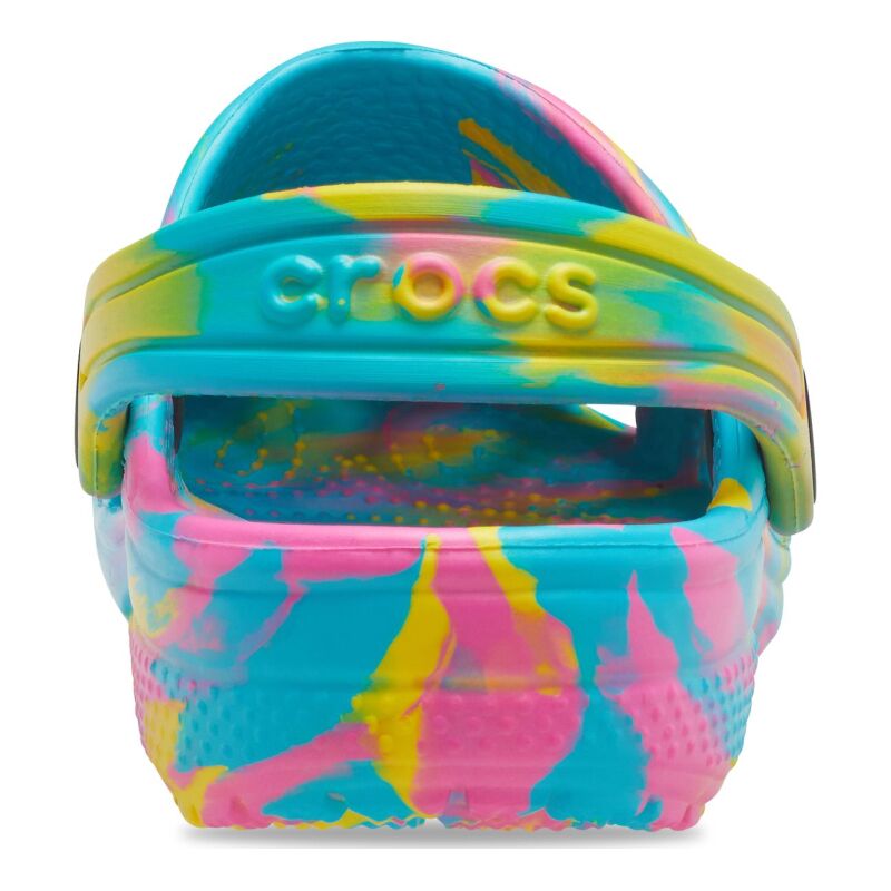 Crocs™ Classic Marbled Clog Kid's 206838 Digital Aqua/Multi