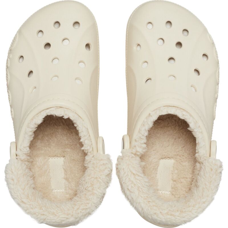 Crocs™ Baya Lined Fuzz Strap Clog Winter White