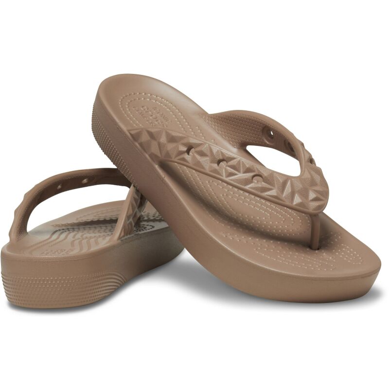 Crocs™ Classic Platform Geometrc Flip Latte