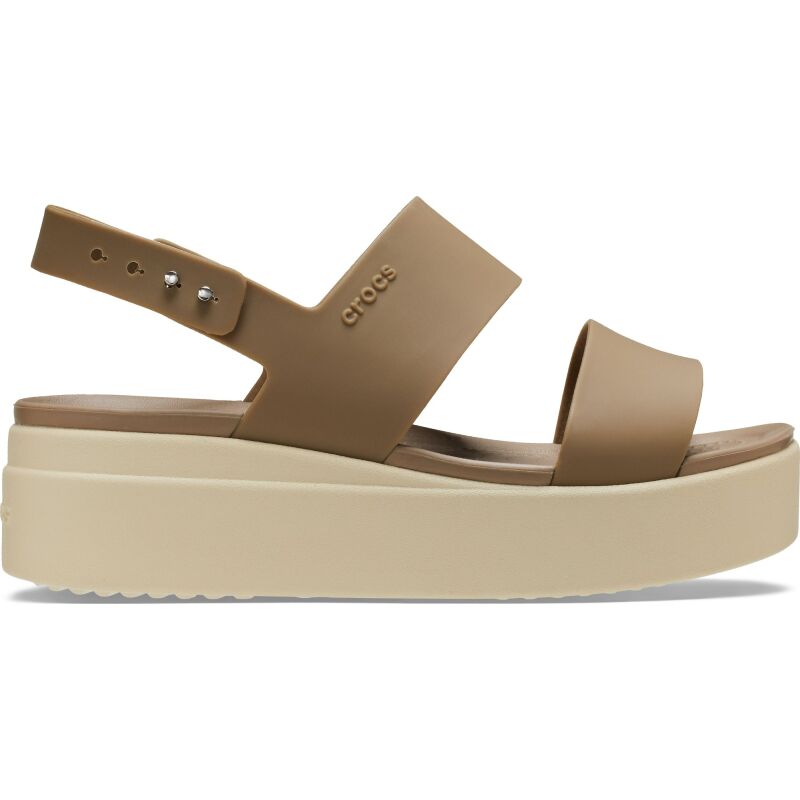 Crocs™ Brooklyn Low Wedge Womens Khaki/Bone