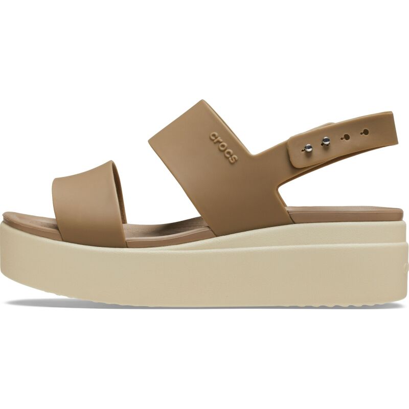 Crocs™ Brooklyn Low Wedge Womens Khaki/Bone