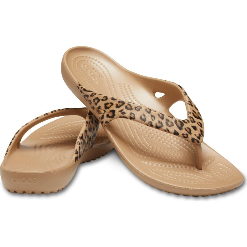 Crocs™ Kadee II Leopard Flip Women's Leopard/Gold