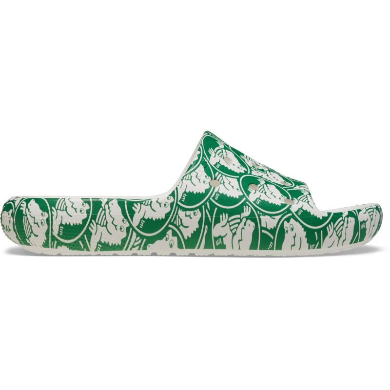 Crocs™ Classic Duke Print Slide v2 Green Ivy
