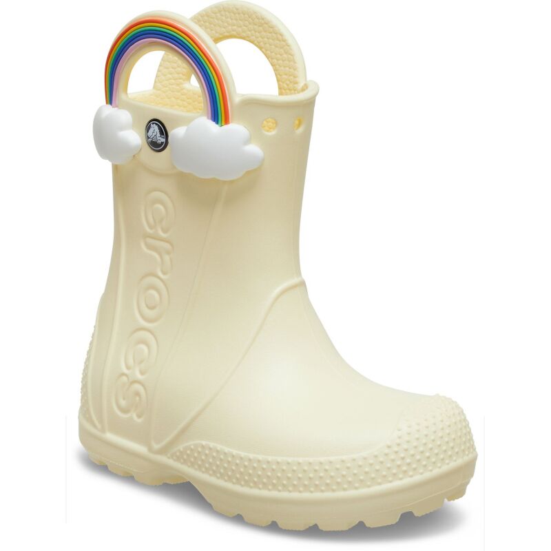 Crocs™ Handle It Rainbow Rain Boot Kid's Buttercream