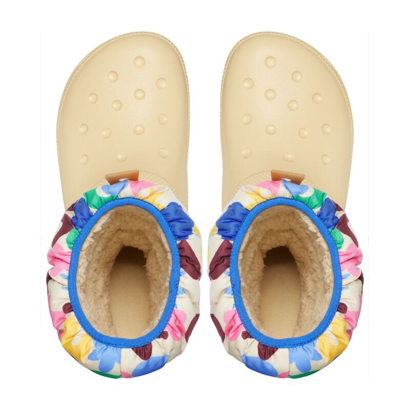 Crocs™ CLASSIC NEO PUFF GEO SHAPES BOOT KID'S Shitake/Multi
