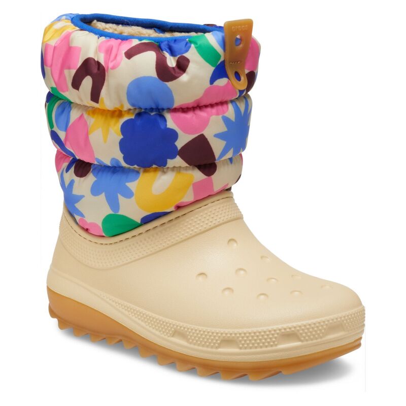 Crocs™ CLASSIC NEO PUFF GEO SHAPES BOOT KID'S Shitake/Multi