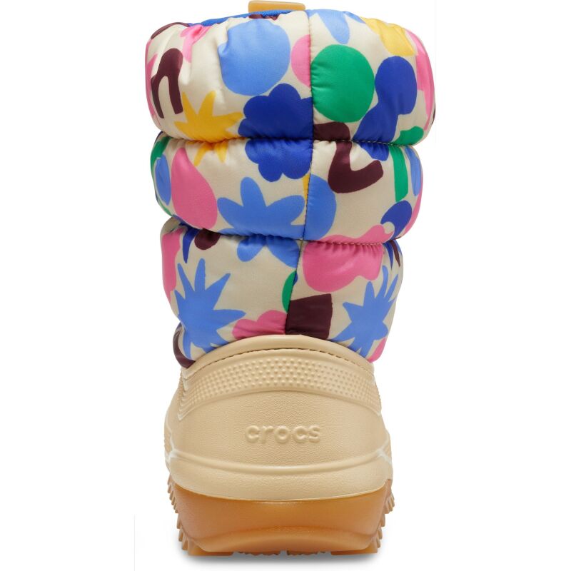 Crocs™ CLASSIC NEO PUFF GEO SHAPES BOOT KID'S Shitake/Multi