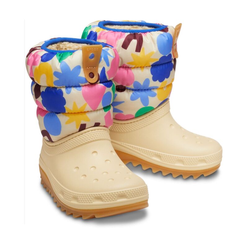 Crocs™ CLASSIC NEO PUFF GEO SHAPES BOOT TODDLER'S Shitake/Multi