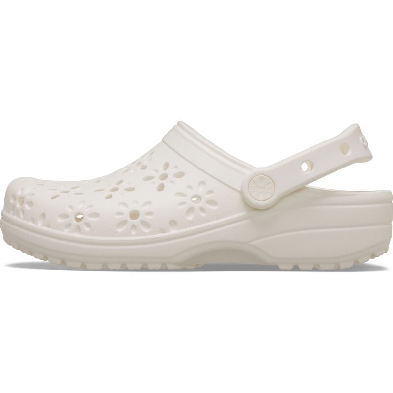 Crocs™ Classic Floral Cut Out Clog Chalk