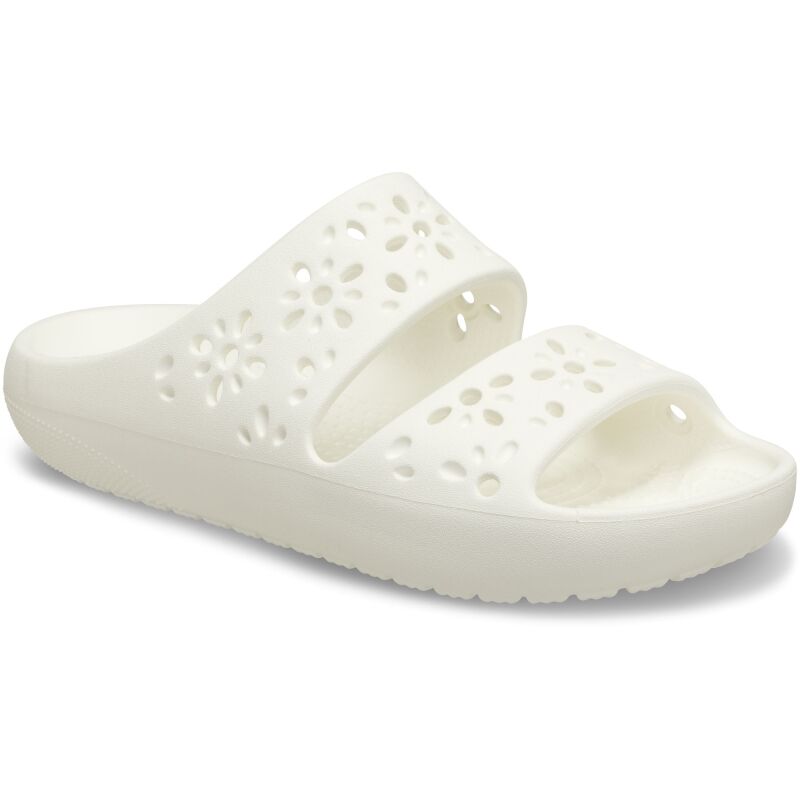 Crocs™ Classic Floral Cut Out Sandal Chalk