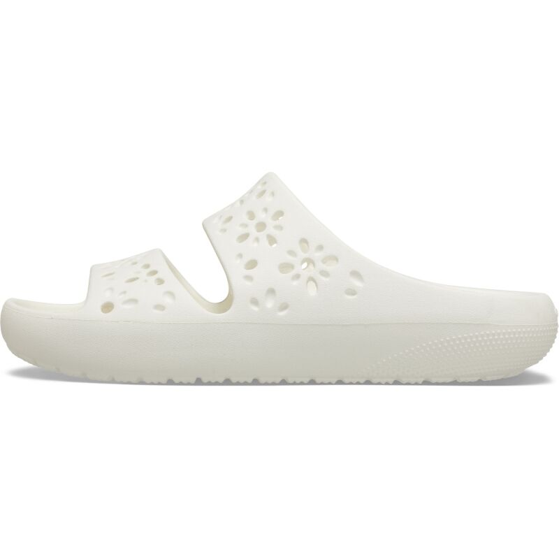 Crocs™ Classic Floral Cut Out Sandal Chalk