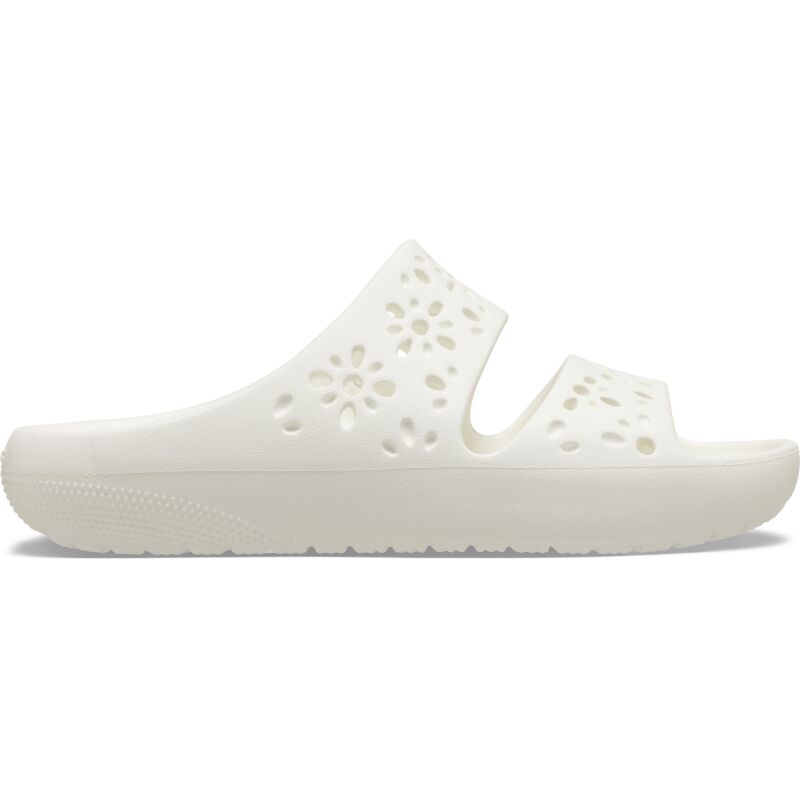Crocs™ Classic Floral Cut Out Sandal Chalk