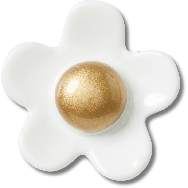 Crocs™ Jibbitz White Daisy With Gold Center 