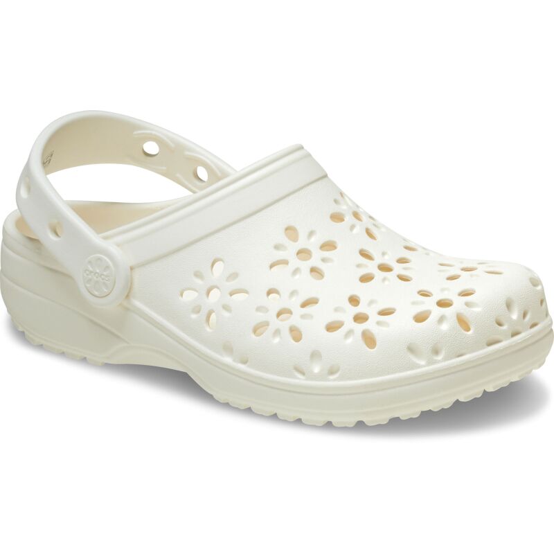 Crocs™ Classic Floral Cut Out Clog Kid's 210944 Chalk