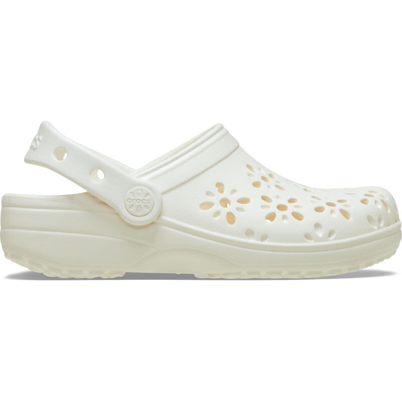 Crocs™ Classic Floral Cut Out Clog Kid's 210944 Chalk