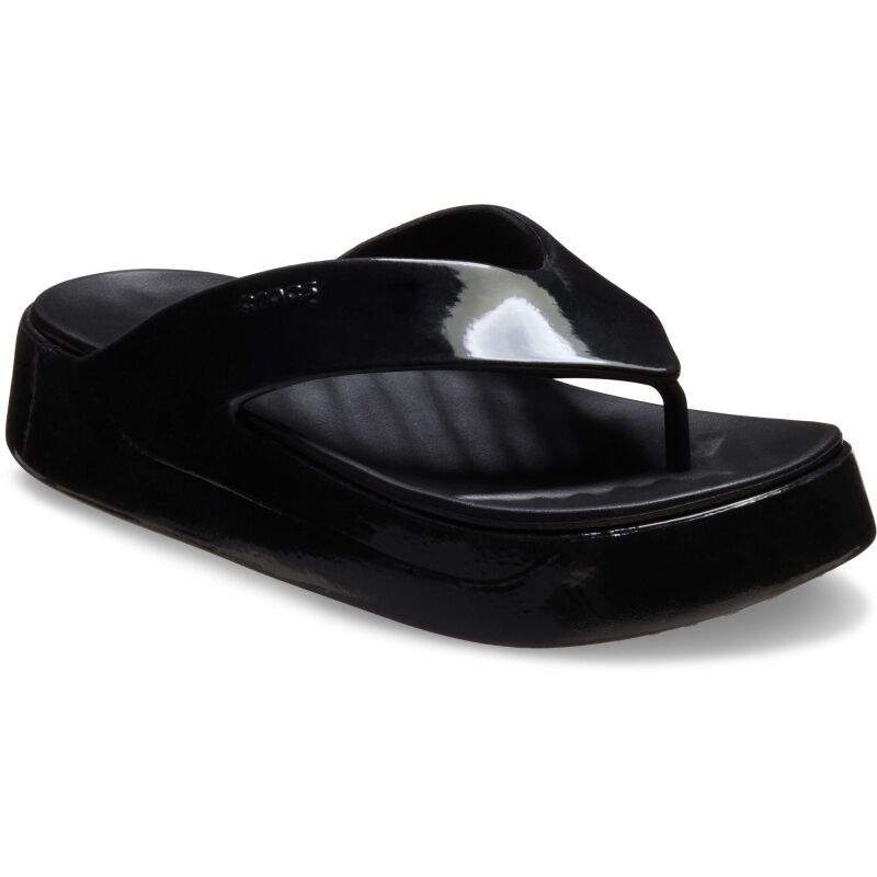 Crocs™ Getaway Platform Patent Flip Black