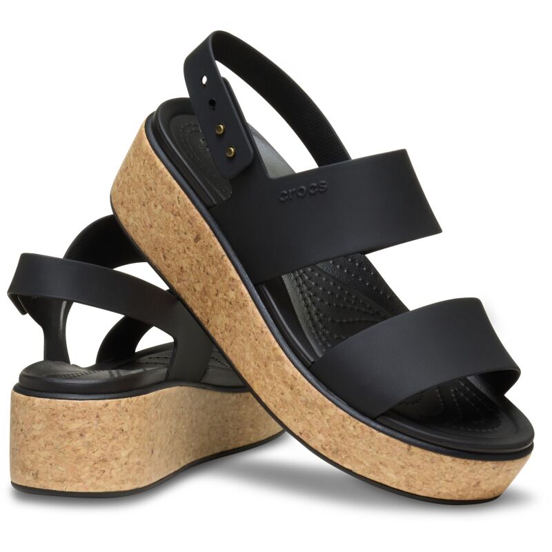 Crocs™ Brooklyn Cork Low Wedge Black/Black