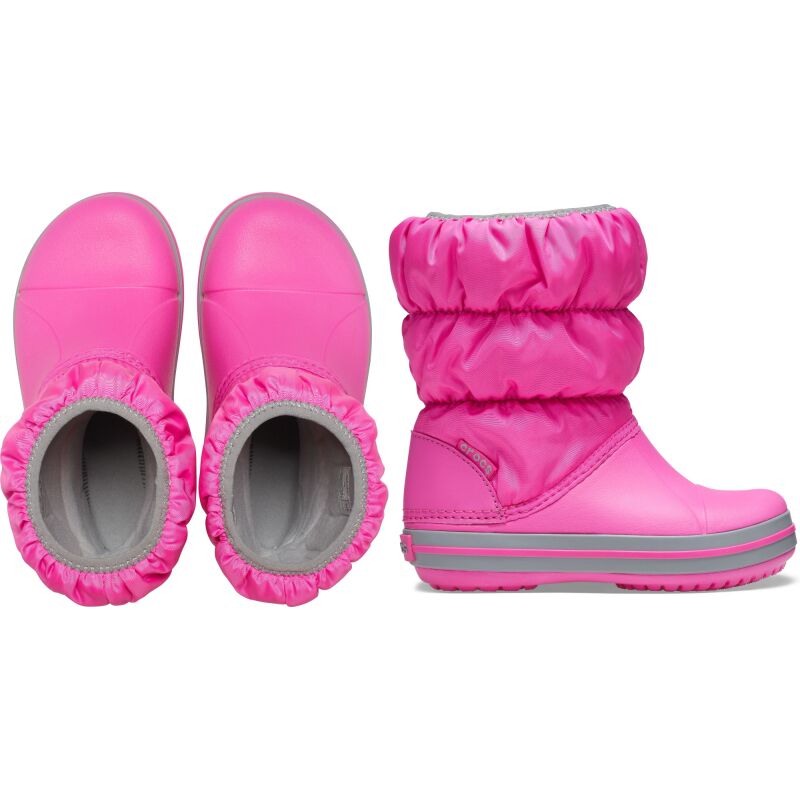 Crocs™ Winter Puff Boot Kids' Electric Pink/Light Grey