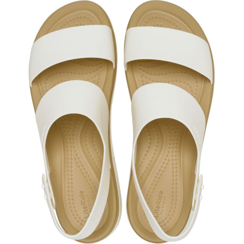 Crocs™ Brooklyn Low Wrap Wedge Chalk/Tan