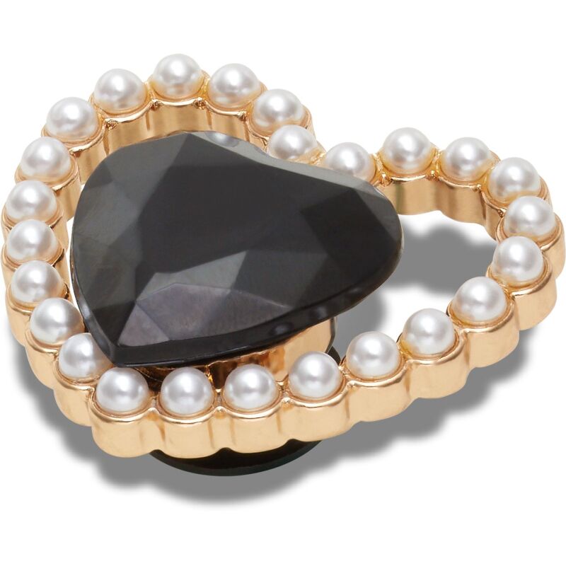 Crocs™ Jibbitz Black Gem Pearl Heart 196265858415 