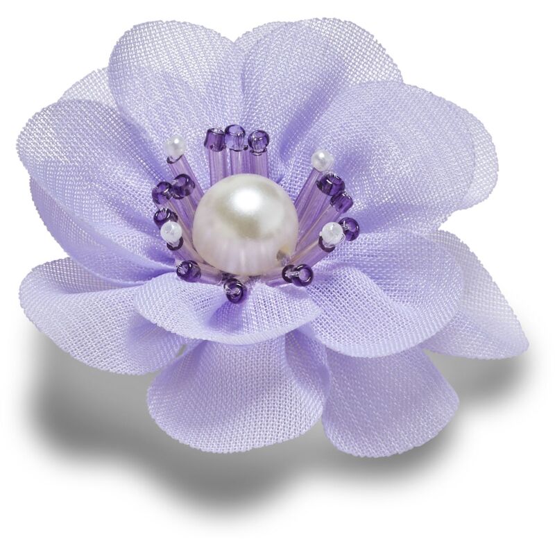 Crocs™ Jibbitz Blue Fabric Flower With Pearl 198445175299 