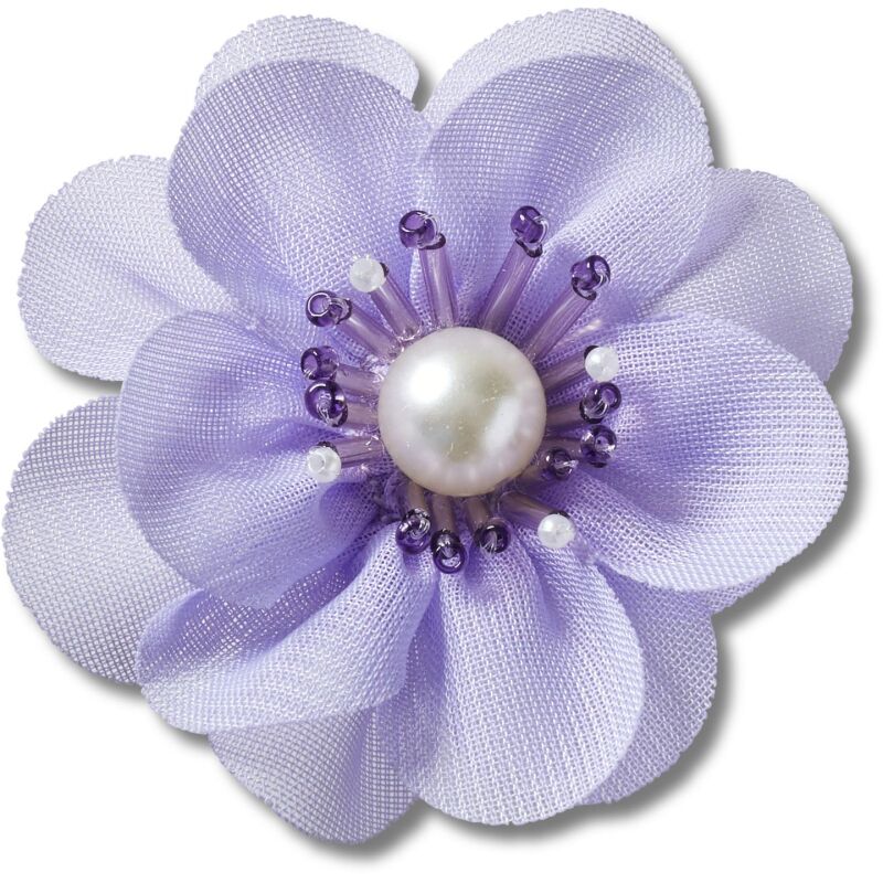Crocs™ Jibbitz Blue Fabric Flower With Pearl 198445175299 