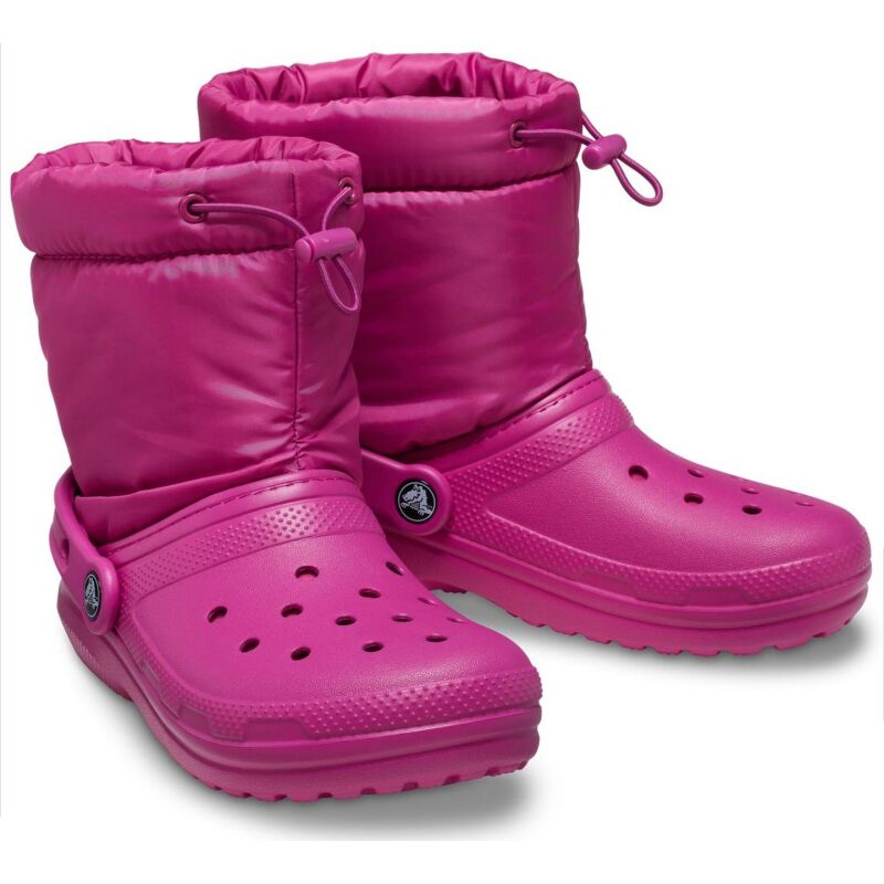 Crocs™ Classic Lined Neo Puff Boot Kid's Fuchsia Fun