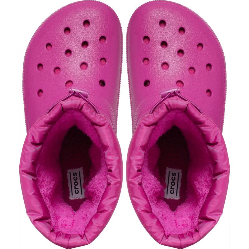 Crocs™ Classic Lined Neo Puff Boot Kid's Fuchsia Fun