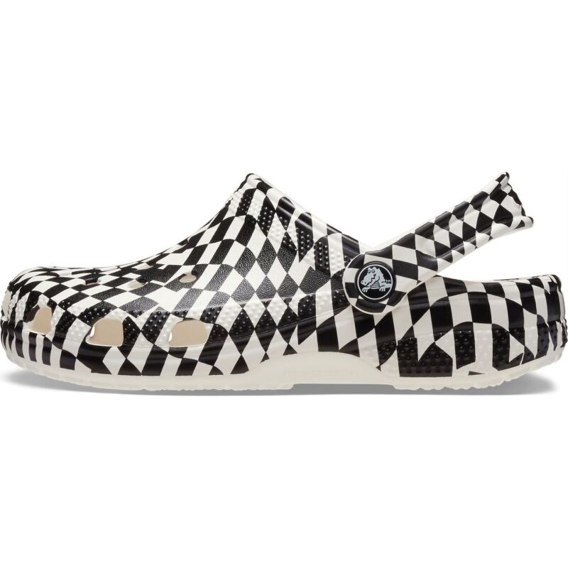 Crocs™ Classic Warped Checker Clog Kid's White/Black