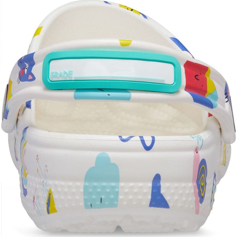Crocs™ Classic Doodle Print Clog Toddler's White/Multi