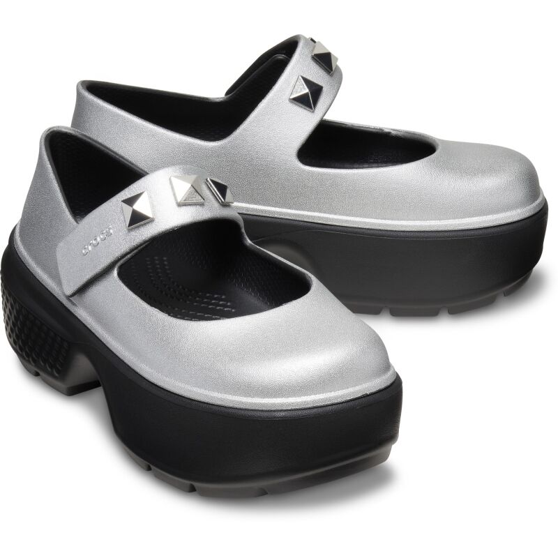 Crocs™ Stomp Metallic Mary Jane Silver