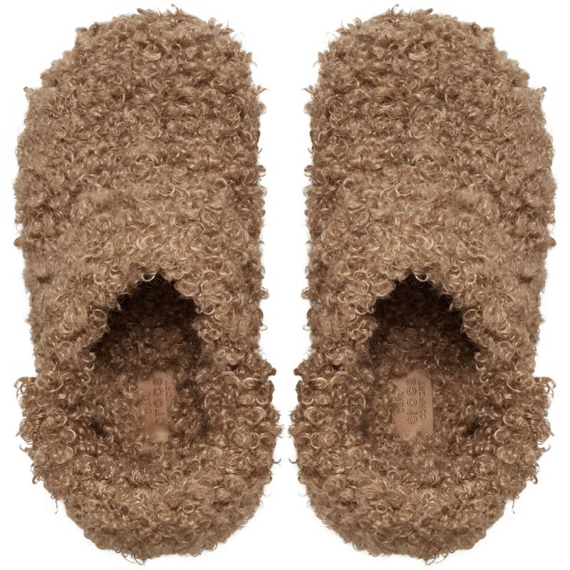 Crocs™ Classic Doodle Fur Lined Clog Sepia
