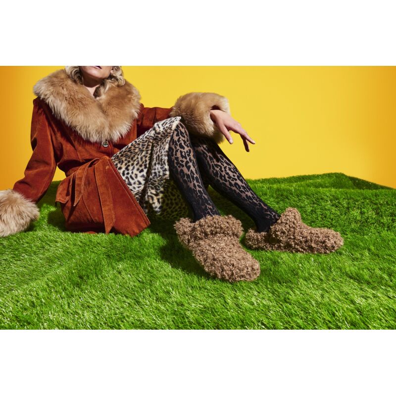 Crocs™ Classic Doodle Fur Lined Clog Sepia