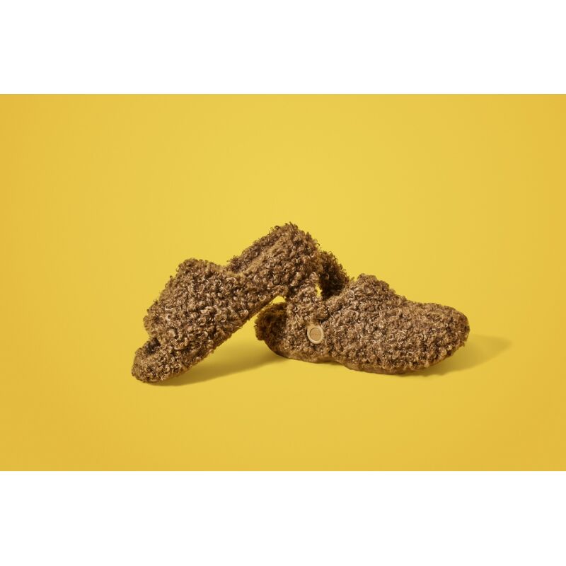 Crocs™ Classic Doodle Fur Lined Clog Sepia