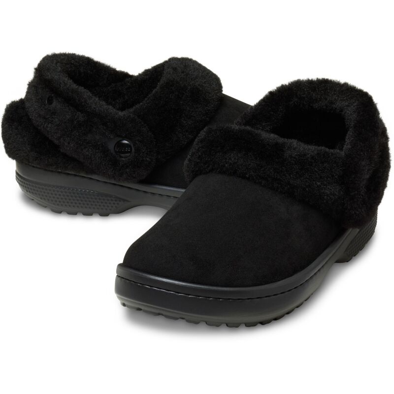 Crocs™ Classic Unfurgettable Vegan Suede Clog Black