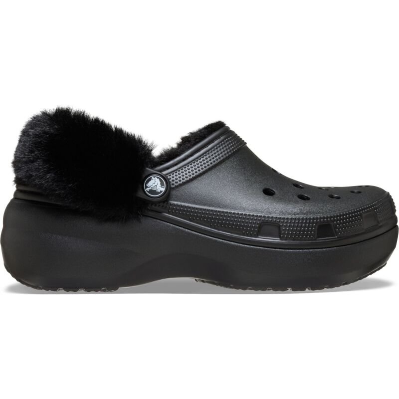 Crocs™ Classic Platform Fuzz Lined Clog Women's Black