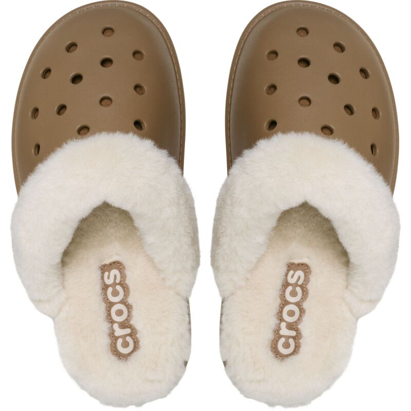 Crocs™ Classic Fuzz Scuff Sepia