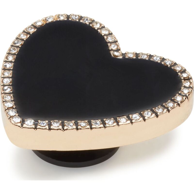 Crocs™ Jibbitz Black Heart with Gold Outline Multi