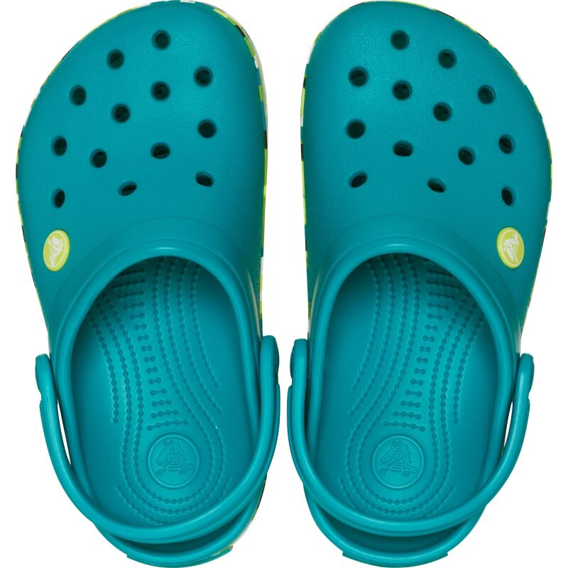 Crocs™ Crocband Glow Confetti Band Clog Kids' Turbo Teal/Multi