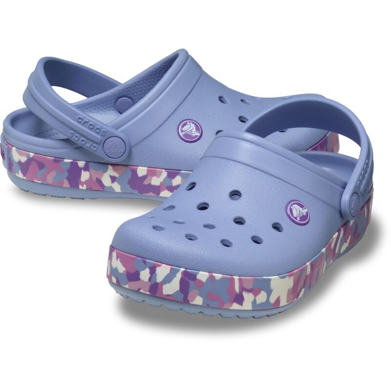 Crocs™ Crocband Glow Confetti Band Clog Kids' Blue Haze/Multi