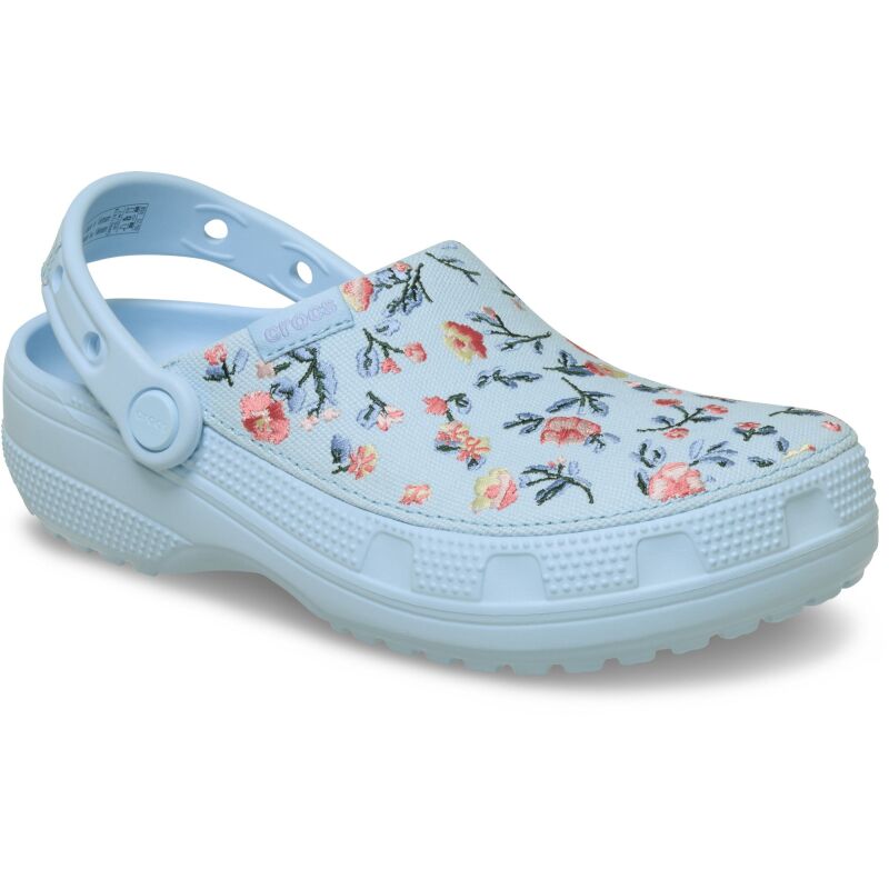 Crocs™ Classic Crafted Floral Clog Blue Frost