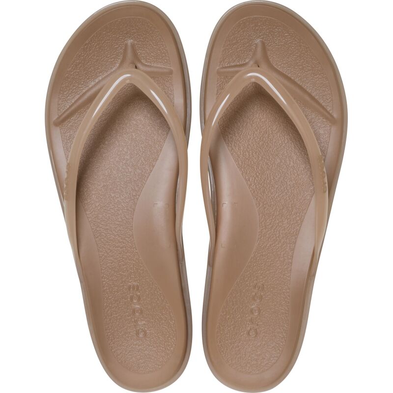 Crocs™ Miami Jelly Round Toe Flip Women's Milk Chocolate Jelly