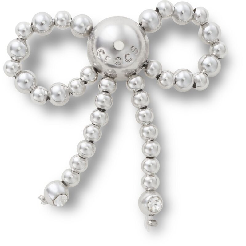 Crocs™ Jibbitz Silver Beaded Bow 