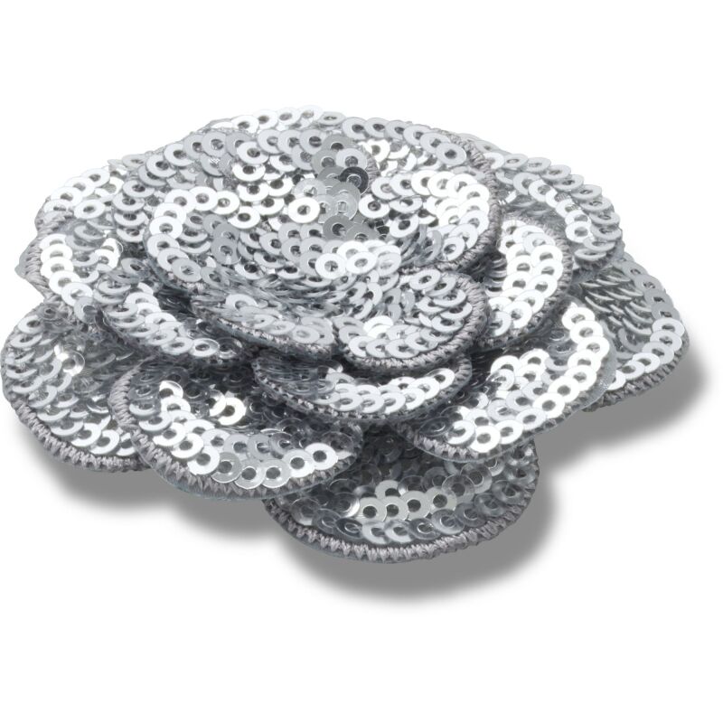 Crocs™ Jibbitz Silver Sequin Flower 